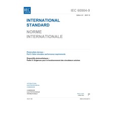 IEC 60904-9 Ed. 2.0 b:2007